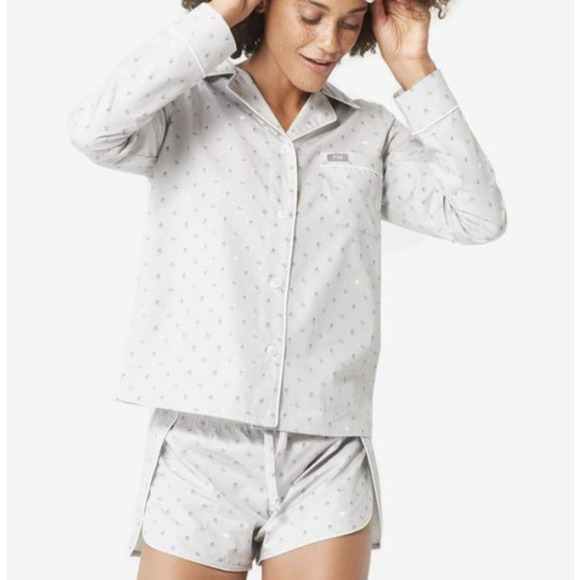 Figs Tops - Figs Poplin Pajama Graphic Top Womens Medium new